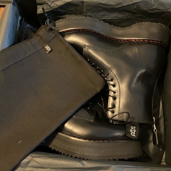 SOLD - R13 Black Stack Platform Boots - Picture 6 of 6